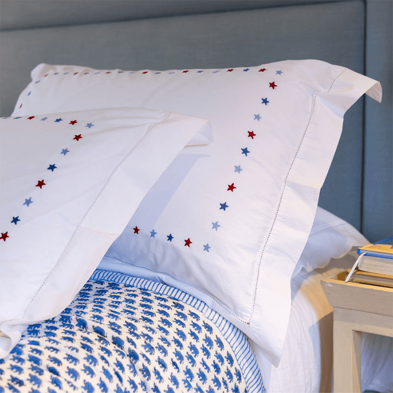Elephant Double Quilt, Blue