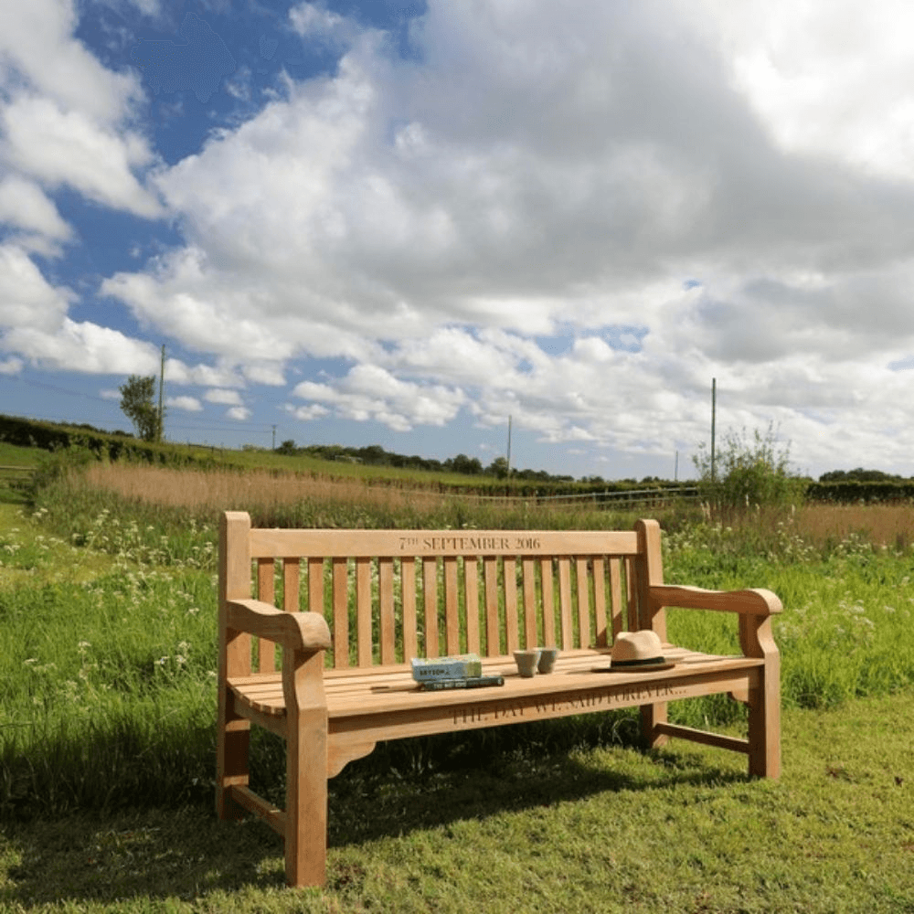 Parkland Bench, Engraved & Oiled, Teak, 3 Seater, Up to 60 letters