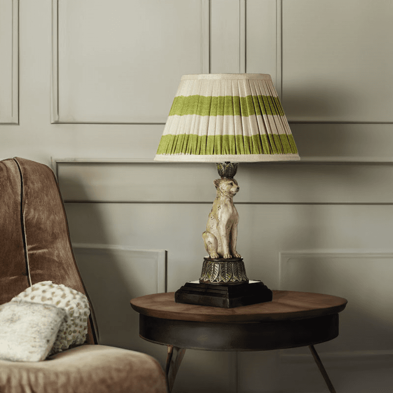 Lakadema Leopard table lamp - base only, W12cm x D12cm x H33cm