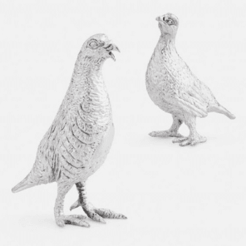 Image showing the Figurines, Partridge, Cock & Hen, Silver Plate product.