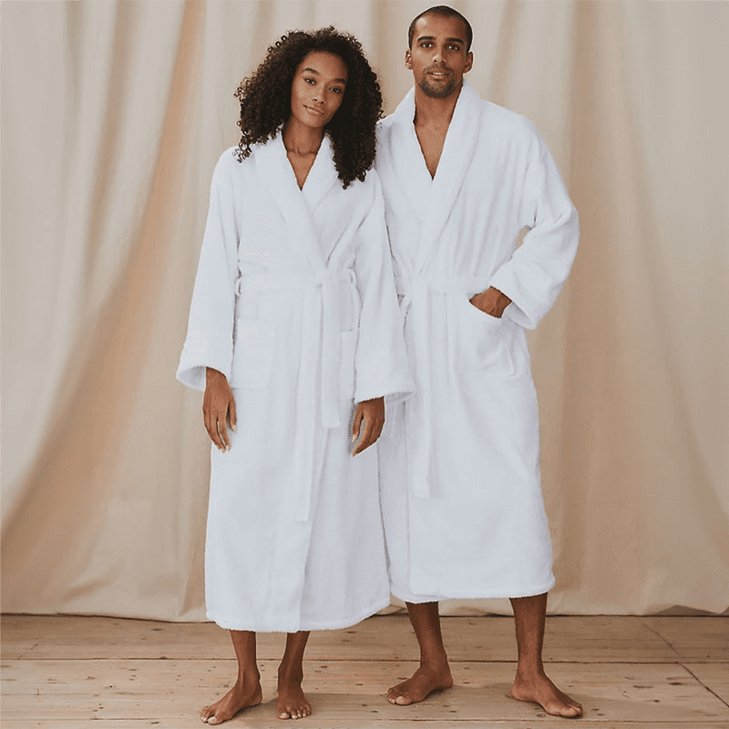 Organic Cotton Small Classic Robe, White