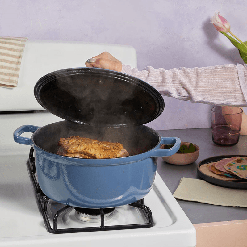 Cast Iron Perfect Pot, Blue Salt