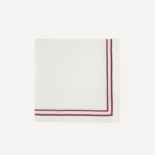 Image showing the Sophie Classic Two Cord Napkin, 50cm, Burgundy product.
