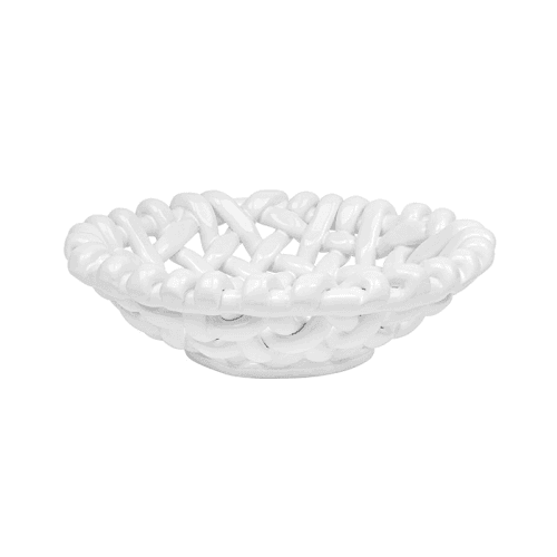 Image showing the Juicy Basketweave Bowl, D31cm, White product.