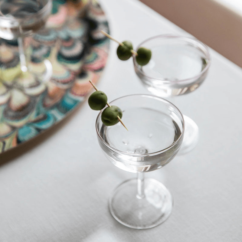 Set of 4 Coupes, Rose Pink