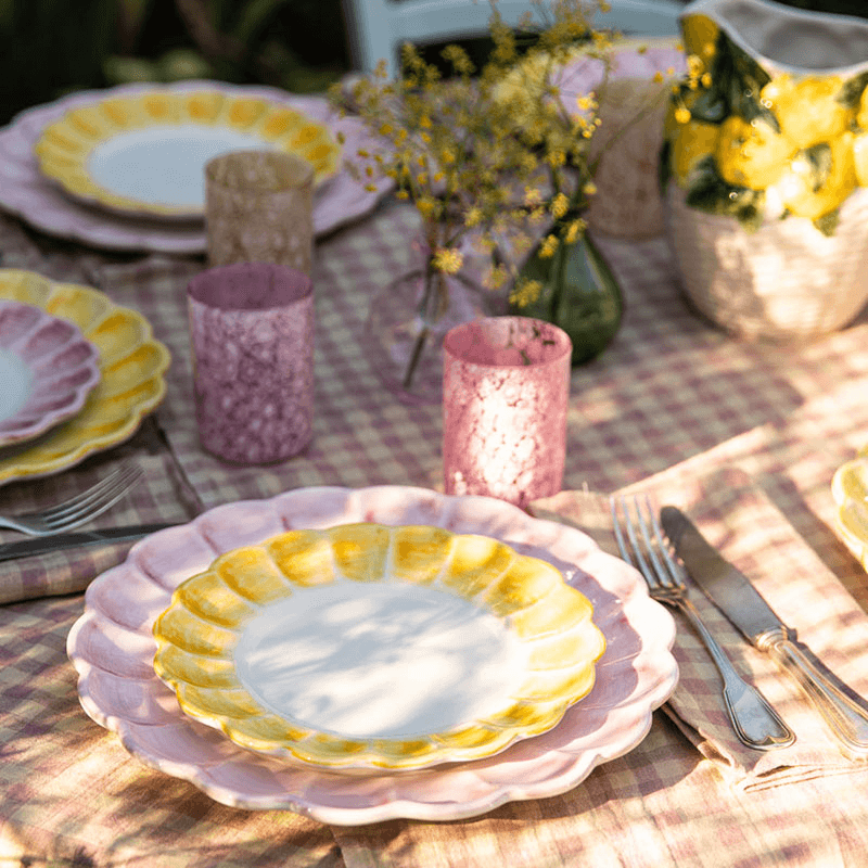 Lido Set of 4 Side Plates, D21.5cm, Yellow