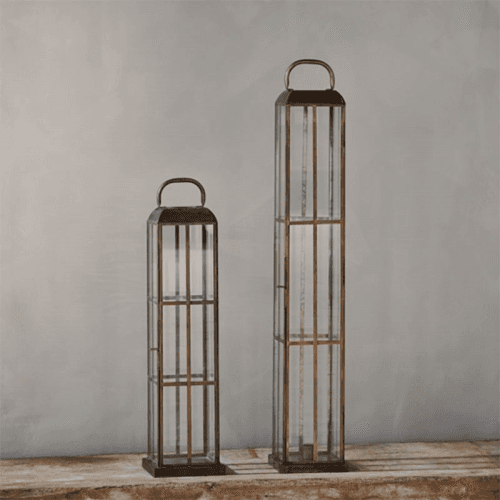 Image showing the Vemula Lantern, H50cm, Antique Brass product.
