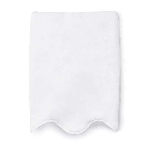 Image showing the Amelia Scalloped Hand Towel, White product.