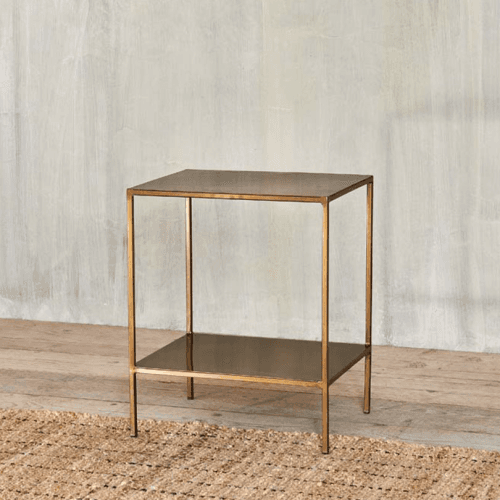 Image showing the Mahi Side Table, H55 x W36cm, Antique Brass product.