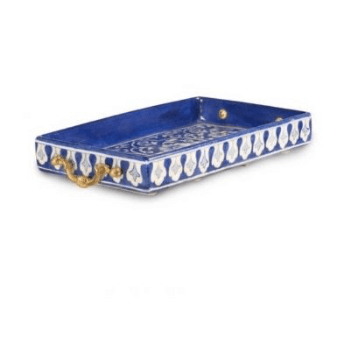Tray, Alvarado, Ceramic, Blue, 29cm
