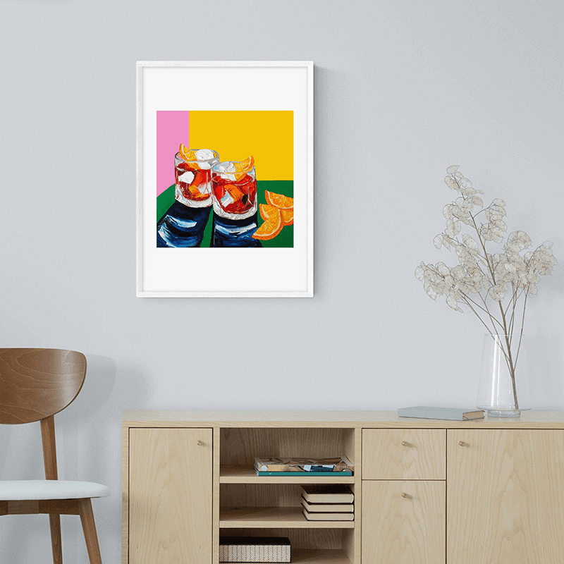 Alice Straker Negronis Art Print, H44 x W32cm, Multi