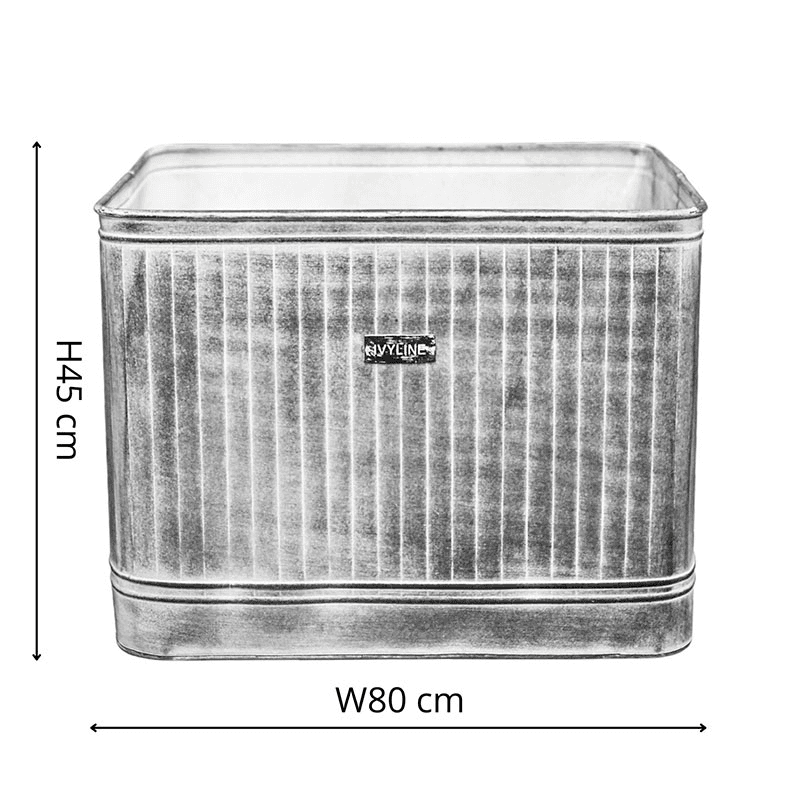 Hampton Planter, D80cm, Galvanised