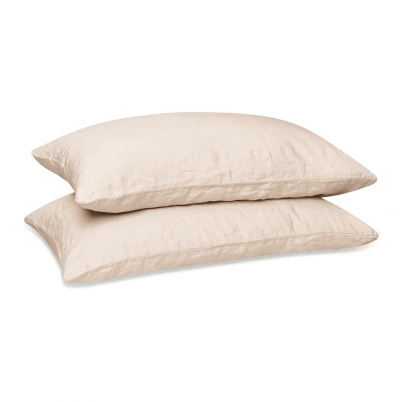 Linen Pair of Standard Pillowcases, Almond