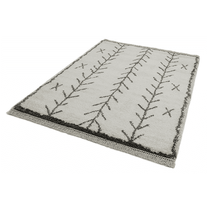 Rocco berber style rug, 200 x 290cm, Grey & Cream