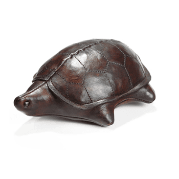 Image showing the Hand Crafted Leather Tortoise, Miniature product.