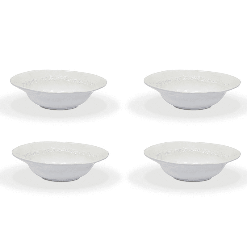 Overton Set of 4 Bowls, D22.5cm, White