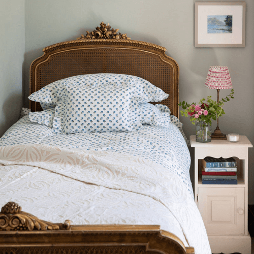 Image showing the Cut Work Applique King Size Bedspread, White product.