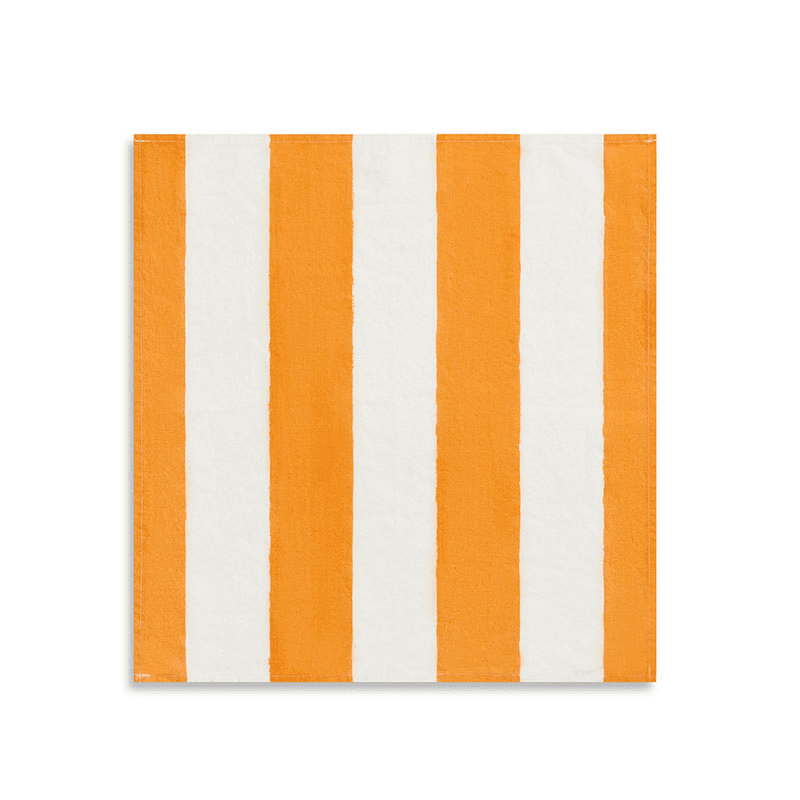 Stripe Linen Napkin, 50cm x 50cm, Orange
