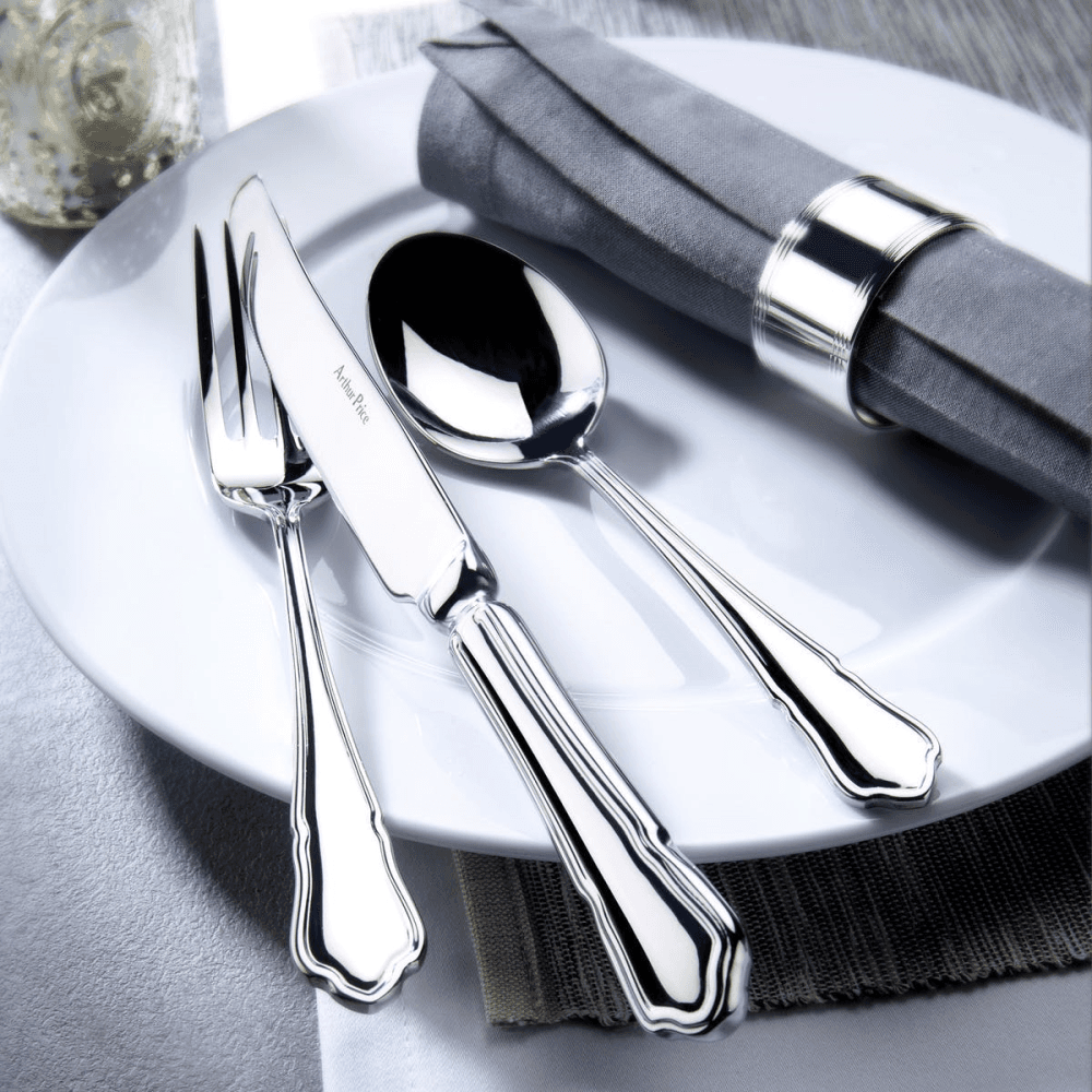 7 Piece Place Setting, Classic, Dubarry, Stainless Steel