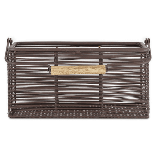 Image showing the Inkollu Cutlery Holder, H16cm, Aged Brass product.