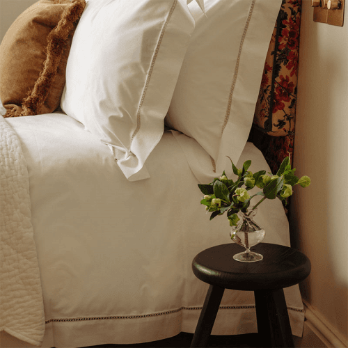 Image showing the Georgiana Ladderstitch Duvet Cover, King, Nougat product.