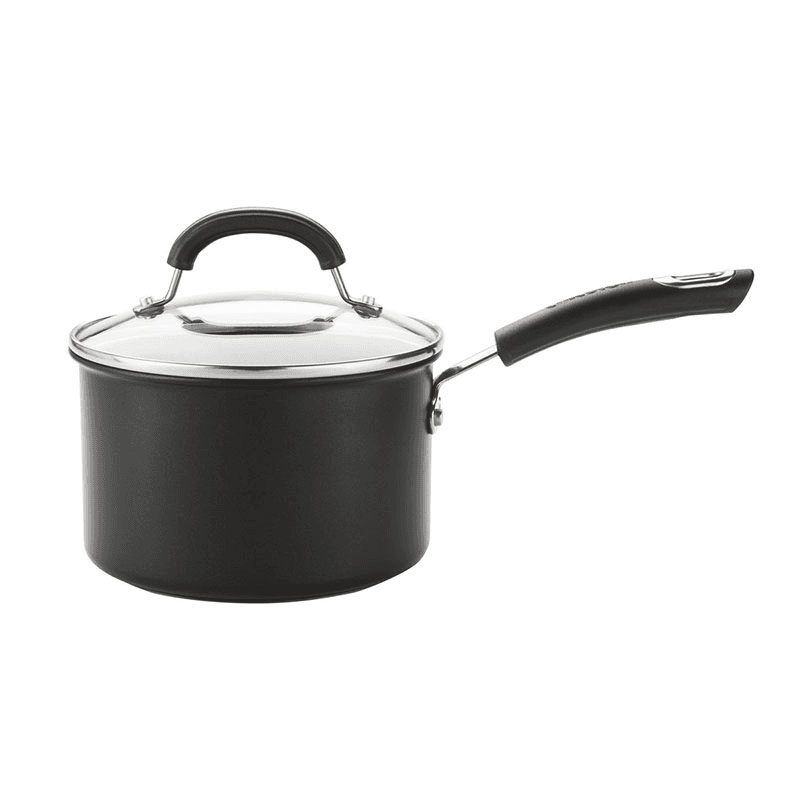 Total Anodised Non-Stick 3 Piece Pan Set, Black