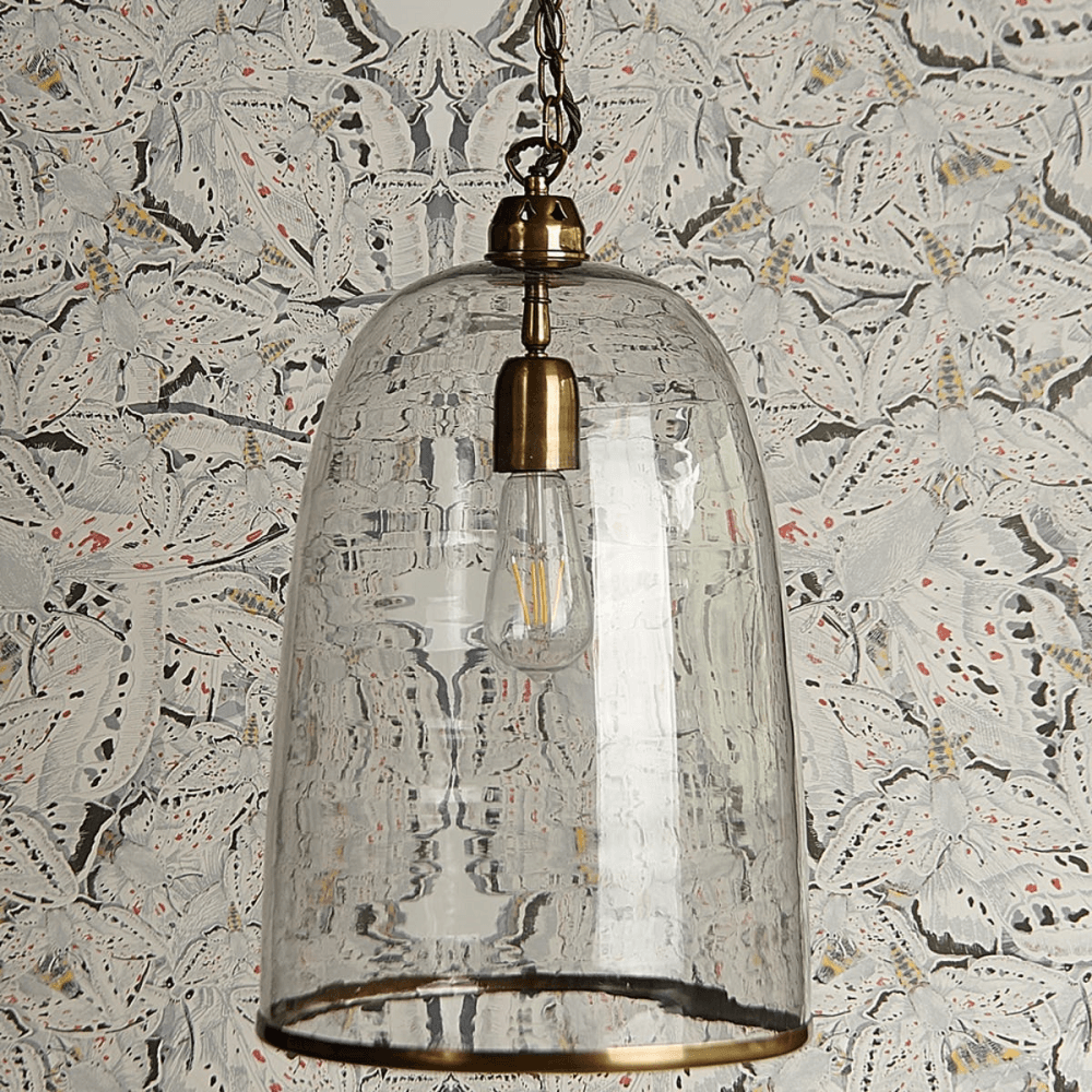 Percy Large pendant light, D28 x H40cm, Brass Chain