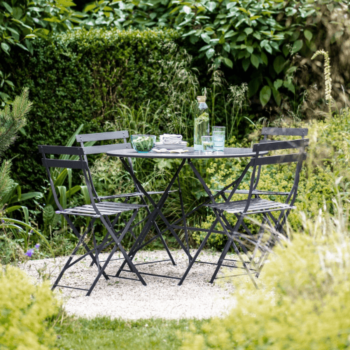 Image showing the Rive Droite 5 Piece Bistro Set, Carbon product.