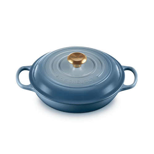 Image showing the Signature Cast Iron Shallow Casserole, 26cm, Chambray product.