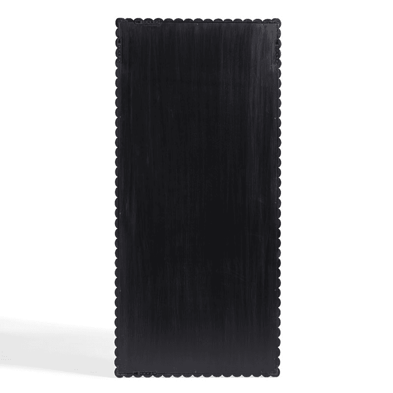Bobina Floor Standing Mirror, H184 x W85cm, Vellum & Distressed Black