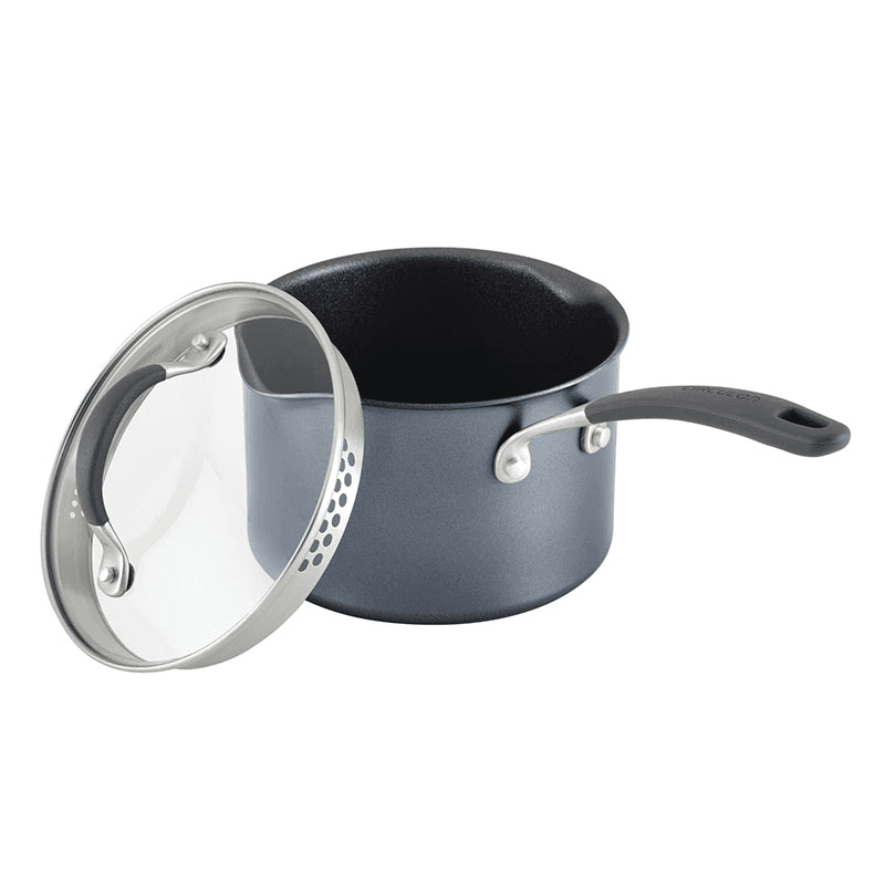 A1 Non-Stick  Straining Saucepan, 18cm, Grey