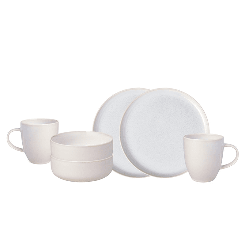 Crafted Cotton 6 Piece Breakfast Set, White