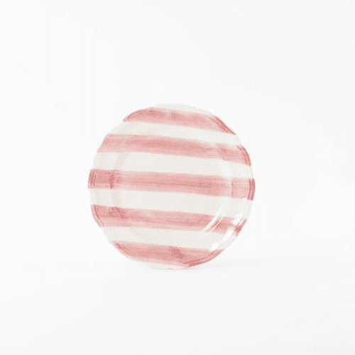 Image showing the Stripes Plate, D21cm, Pink product.