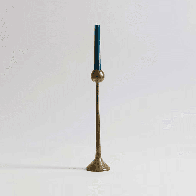 Irrawaddy Candle Stick, H31cm, Brass
