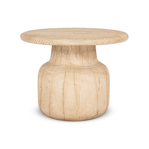 Image showing the Vivan Grooved Wood Side Table, Natural product.