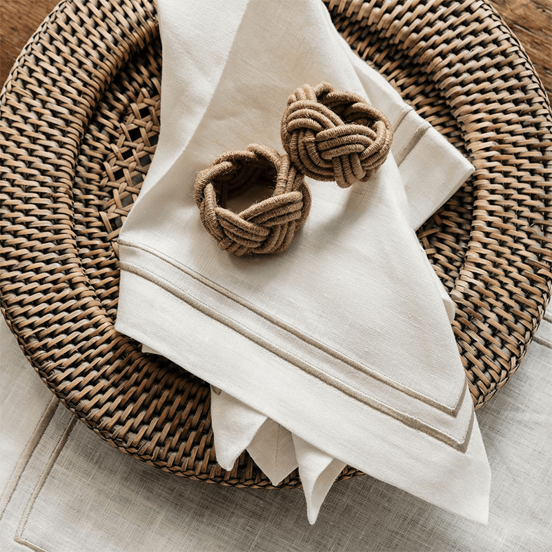 Sophie Classic Two Cord Napkin, 50cm, Natural