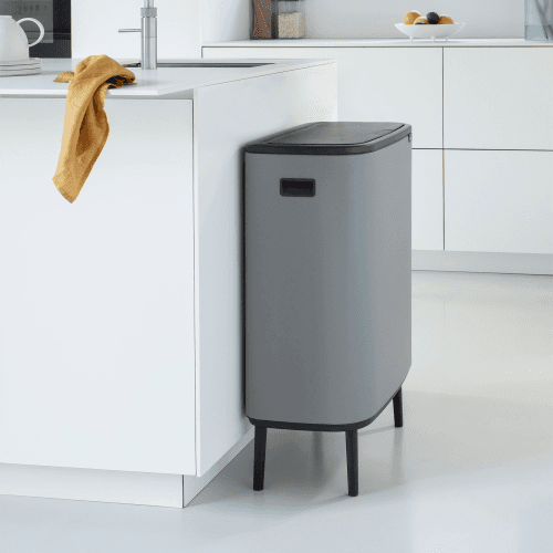 Image showing the Bo Hi touch bin, 30 litre, Mineral Concrete Grey product.