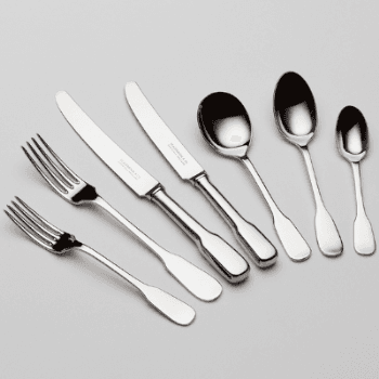 Image showing the 7 Piece Place Setting, Plain Fiddle, Stainless Steel product.