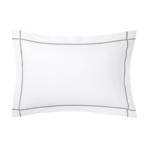 Image showing the Athena - 500 Thread Count Cotton Percale King pillowcase, 50 x 90cm, Platine product.
