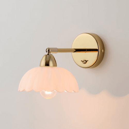 Image showing the Flower Wall Light, H16cm, Opal product.