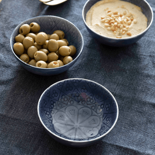 Image showing the Fiskardo Set of 3 Nibble Bowls, Blue product.