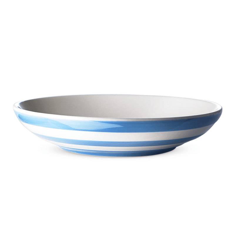Cornishware Set of 4 Pasta Bowls, D24cm, Blue