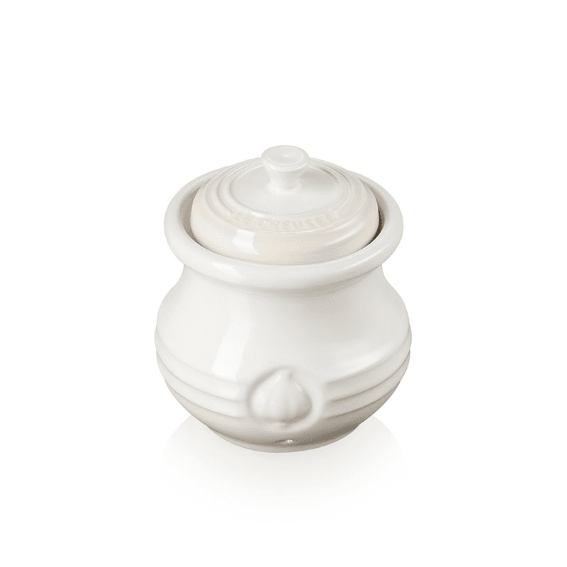 Stoneware Garlic keeper, 12.5 x 7cm, Meringue