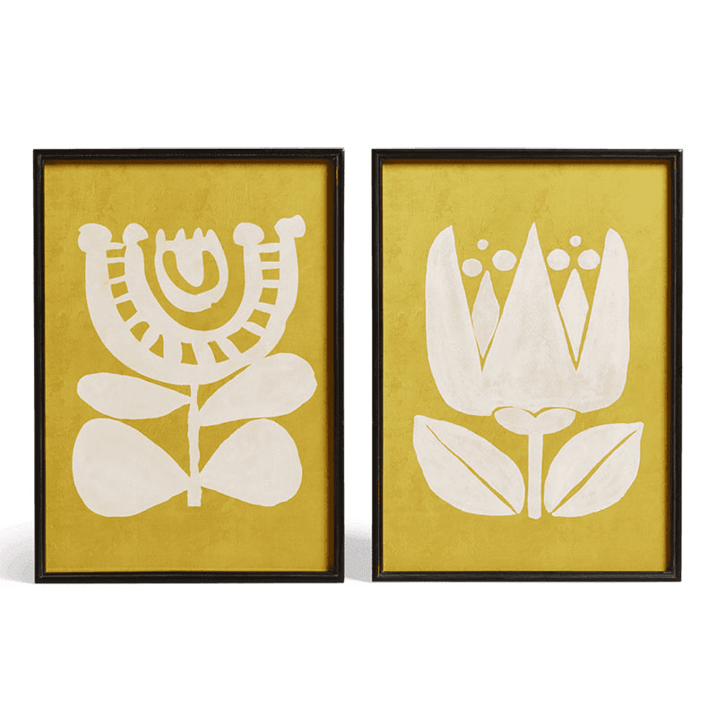 Eferi Pair of Prints, Ochre