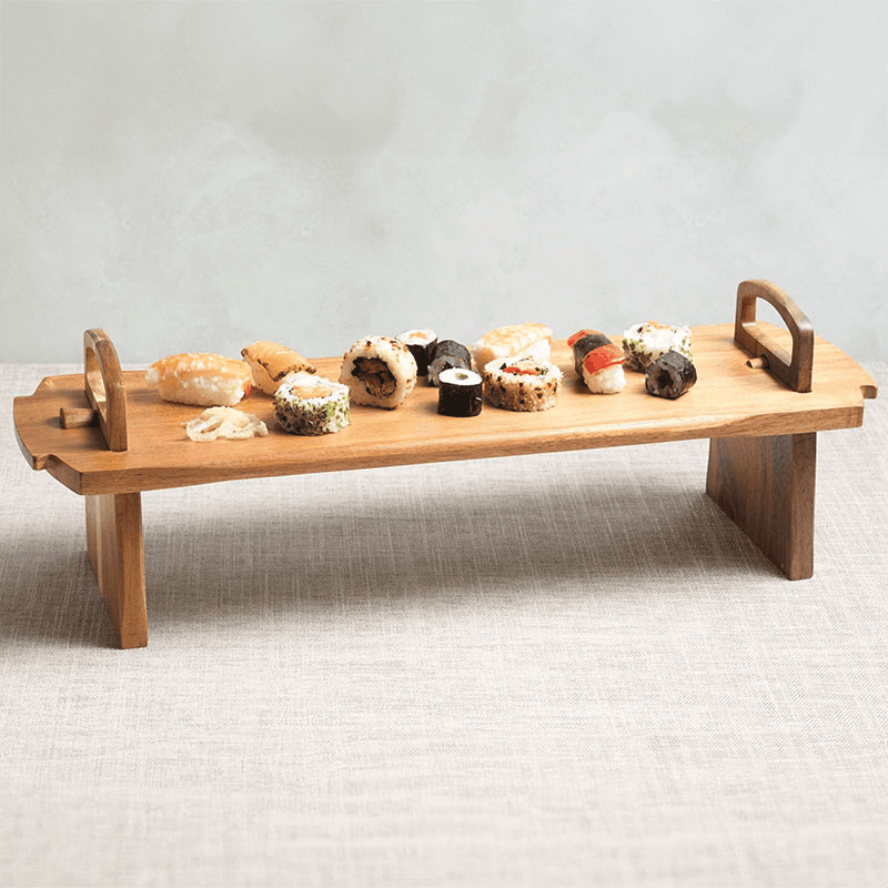 Antipasti platform platter, 52 x 15 x 17cm, Acacia Wood