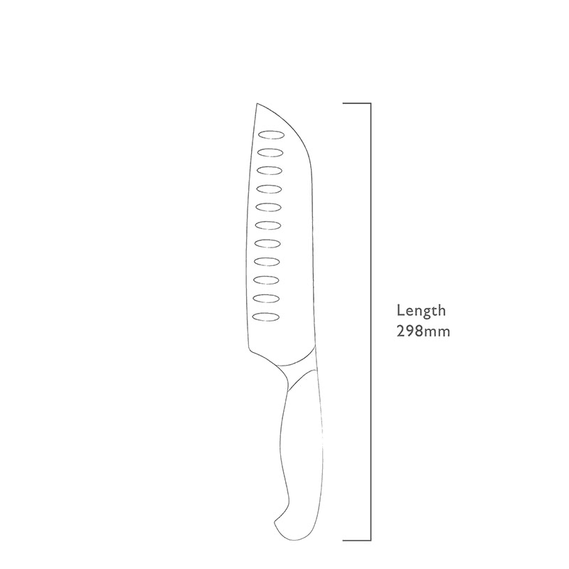 Professional Santoku Knife, L17cm, Stainless Steel
