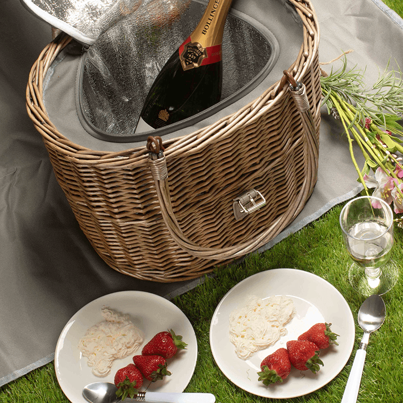 Oval Chiller Hamper Basket, Grey