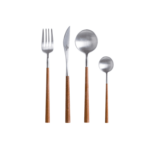 Image showing the Mito 24 Piece Cutlery Set, Wood product.