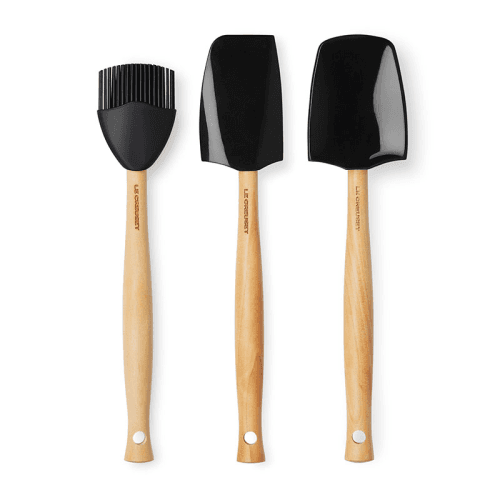 Image showing the Silicone Utensil Tools, Set of 3, Black product.