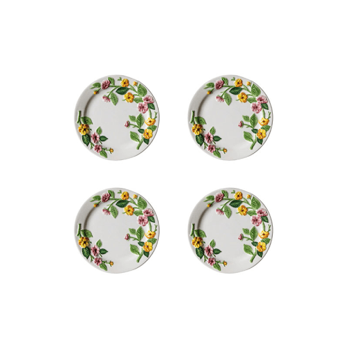 Image showing the Rae Rose Set of 4 Side Plates, D22cm, Green product.